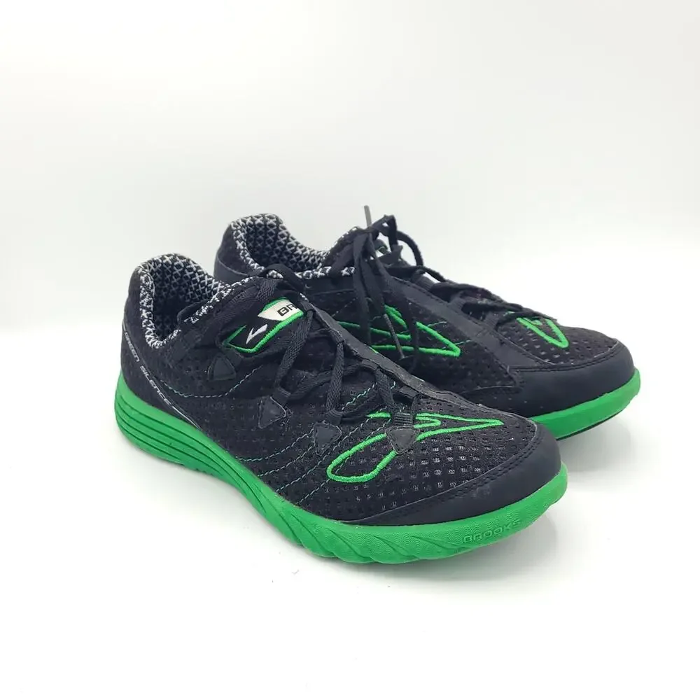 Brooks Green Silence Running Lightweight Black mens size 7.5
